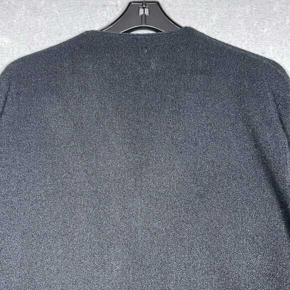 Vintage 80'S Lacoste IZOD Cardigan Men’s Large Black Acrylic Knit Made in USA - Picture 9 of 11